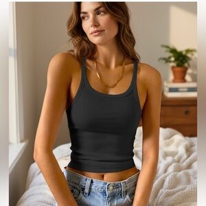 NEW•L•THE ESSENTIAL LITTLE BLACK TANK TOP•NWT
